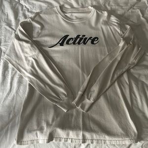 Mens (M) Active Ride Shop white long sleeve.